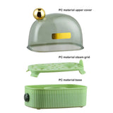 Hjemix | 120W 220V Elektrisk Eggkoker & Egg Poacher - Automatisk Mini Frokostmaskin for 2 Egg, Bærbar Damper