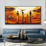 Hjemix | Pluss Størrelser Abstrakt Afrikansk Kvinne Lerret Maling