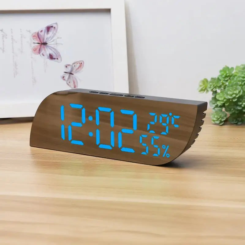 Hjemix | LED Digital Vekkerklokke med Dobbelt Skjerm & Ubegrenset Snooze