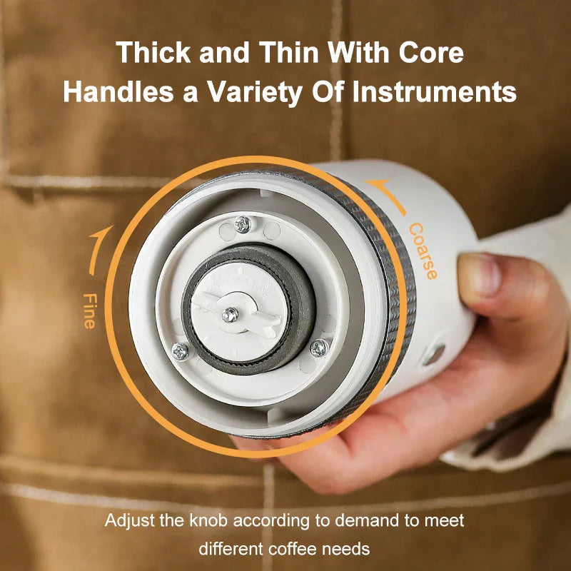 Hjemix | Elektrisk Kaffekvern Type C USB Lading Profesjonell Keramisk Kvernkjerne Kaffebønner Kvern Bærbar Kaffemaskin Tilbehør