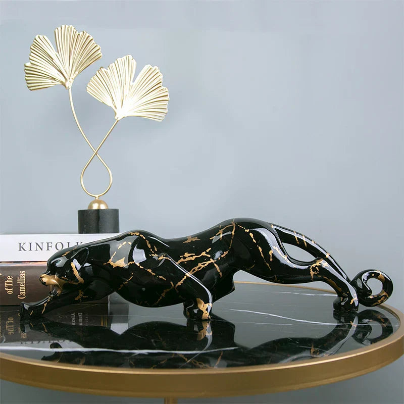 Hjemix | Elegant Jaguar Steinskulptør