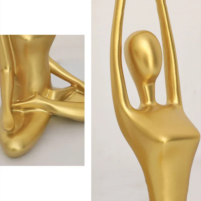Hjemix Interior Hjem Dekorative Figurer Skrivebord Tv Torsjon Dekorasjon Stue Skulptur Harpiks Statuer Hjem Dekor Yoga Jente Håndverk