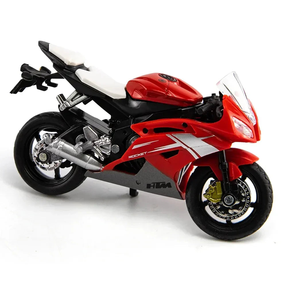 Hjemix | 1:18 Skala Yamaha R6 Legering Rulle Sportbike Figurer Diecasts Barn Leke Motorsykkel Racing Modell Replika Samlergave for Gutter