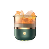 Hjemix | Himalaya salt crystal lamp & essential oil diffuser, USB ultrasonisk luftfukter for hjemme & kontor