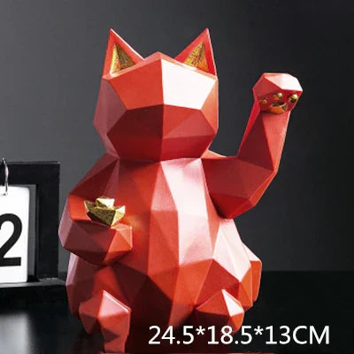 Hjemix | Nordisk Stil Geometrisk Lykke Katt