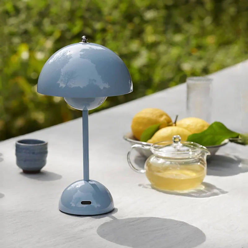 Hjemix | Justerbar lysstyrke blomsterpotte lampe - Italiensk oppladbar bordlampe VP3