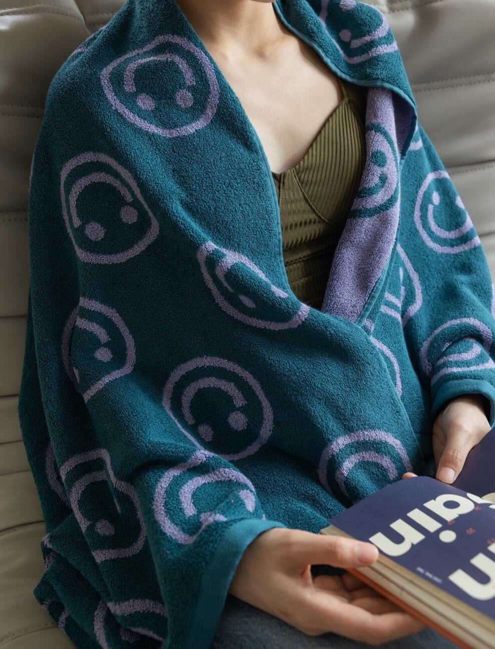 Hjemix | Dobbeltsidig Smiley Håndkle