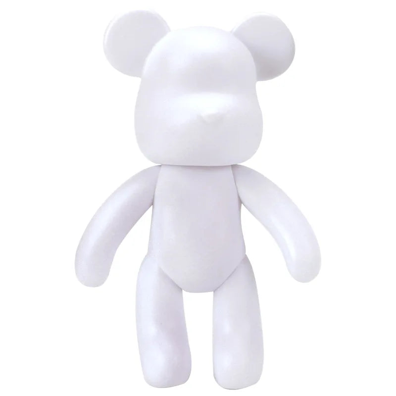 Hjemix | Graffiti Malt Fluide Voldsom Bamse Hvit Kropp Ornamenter DIY Håndlaget Personlig Modell Hjemme Skrivebordsdekorasjon Tilbehør Ny