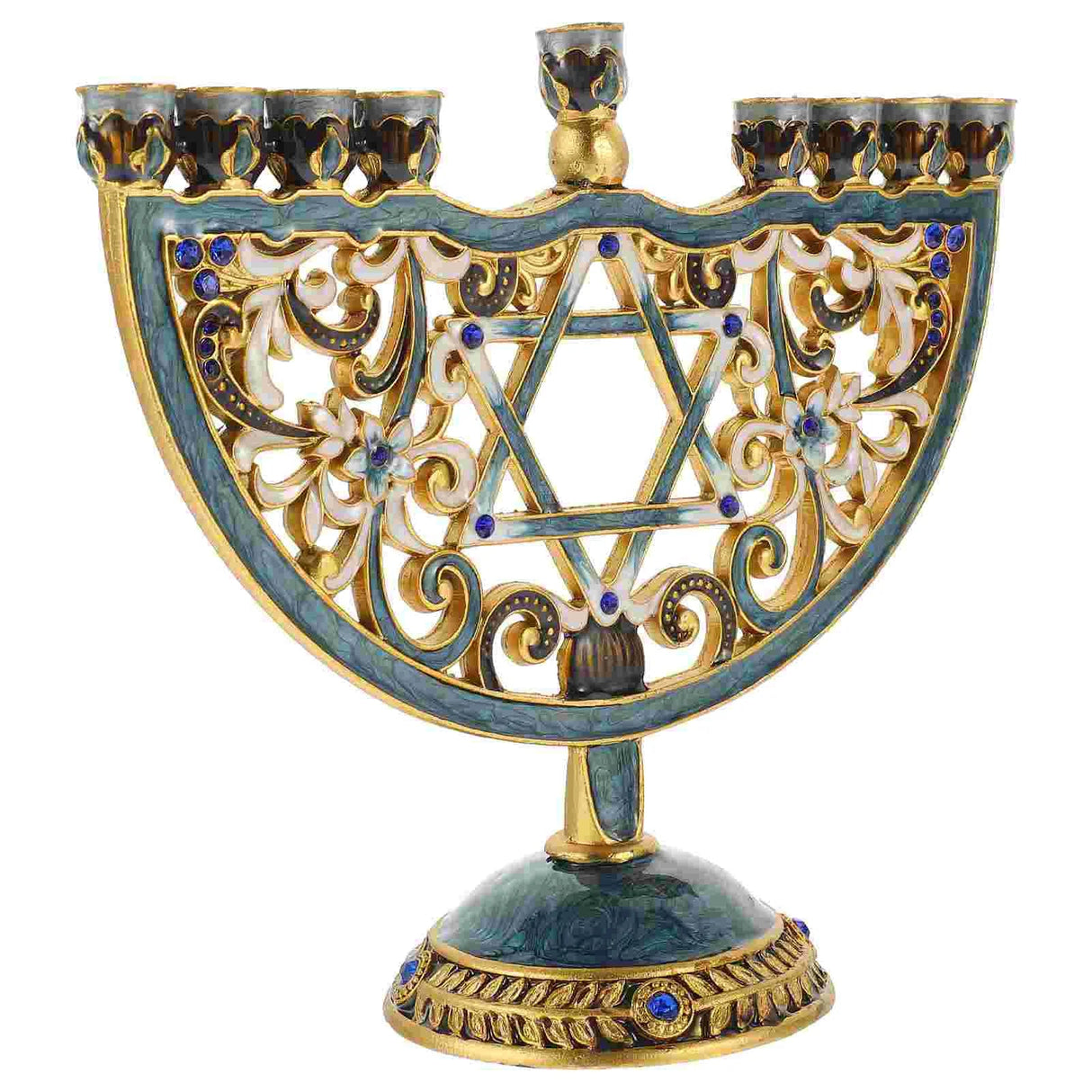 Hjemix | Auriona Menorah Lysestake | Chanukah Lysestake & Borddekorasjon | Bryllup & Høytidsdekorasjon | Luksuriøs Eleganse