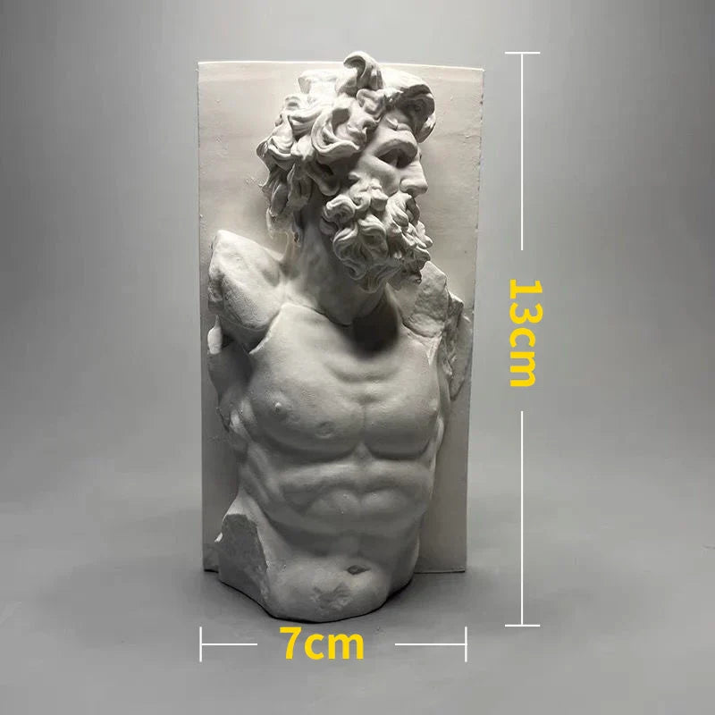 Hjemix | Nordisk INS Stil Karakter Gips Statue DIY Malt Skisse Fotografi Rekvisitter Bord Dekorasjoner Hjem Kunst Gips Dekorasjon
