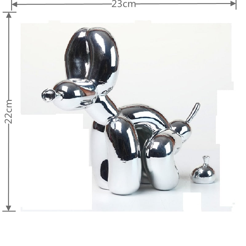 Hjemix | Balloondog Skulptur, Ballongkunst Statues, Mini Samleobjekt, Hjemmedekor, Harpiksfigur, Skrivebordsaccessoirer, Romdekorasjon