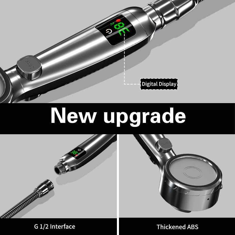 Hjemix | Dusjhode med temperaturdisplay på salg