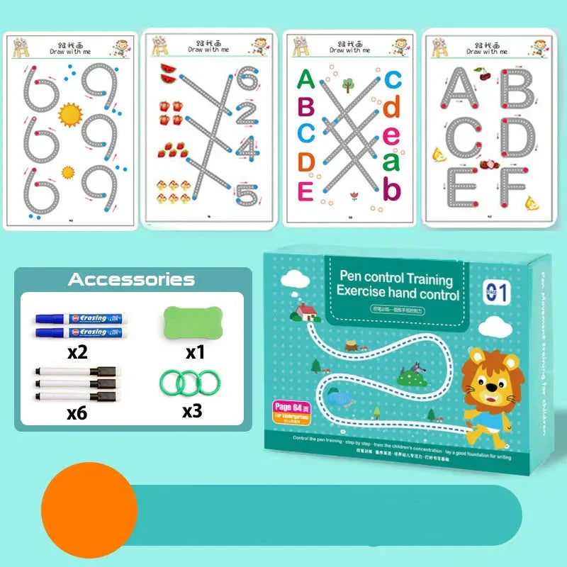 Hjemix | Magisk Sporings-arbeidsbok-sett for Barn