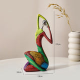 Hjemix | Ins Abstrakt Kunst Kvinne Skulptur Figurer For Interiør Harpiks Statuett Farge Moderne Hjem Decor Dekorative Figurer Gaver