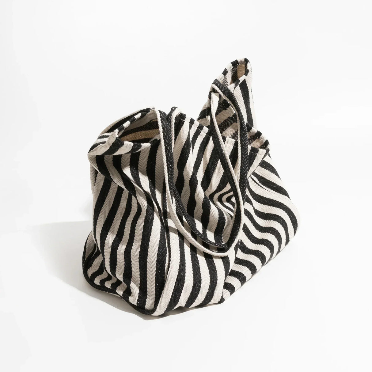 Hjemix | Stripete lin totebag