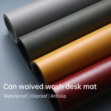 Hjemix | Stor Vanntett PU Lær Gaming Musematte & Skrivebordsmatte