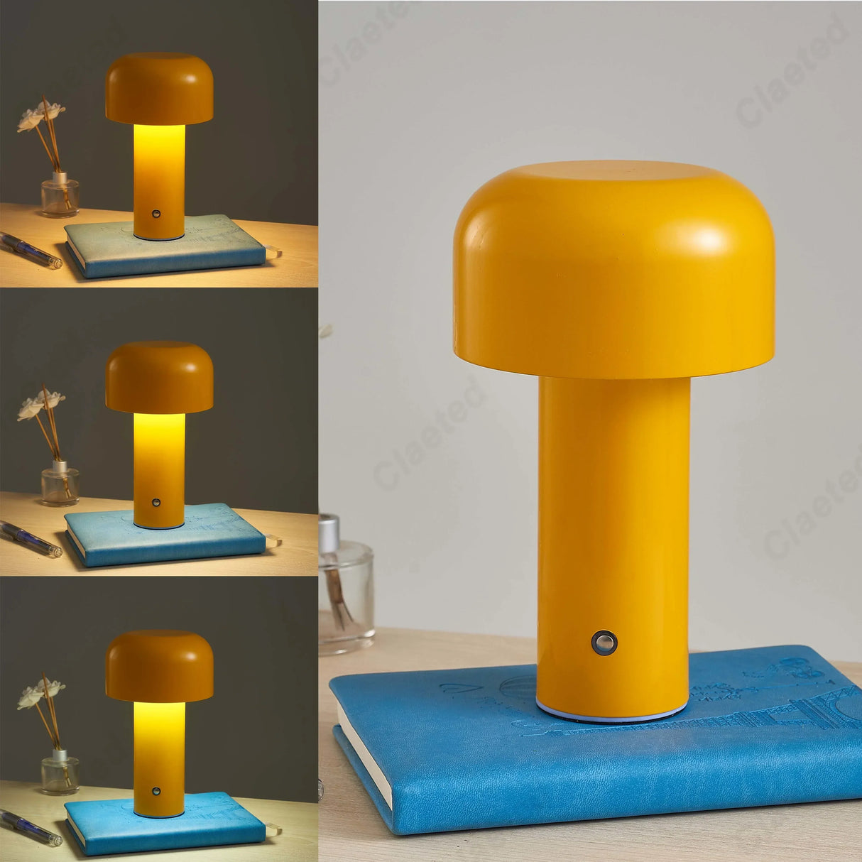 Hjemix | Italiensk designer sopp bordlampe nattlys - bærbar trådløs berøringslampe
