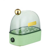 Hjemix | 120W 220V Elektrisk Eggkoker & Egg Poacher - Automatisk Mini Frokostmaskin for 2 Egg, Bærbar Damper