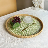 Hjemix | Lotus Leaf Rattan & Shell Fruktbolle Brett