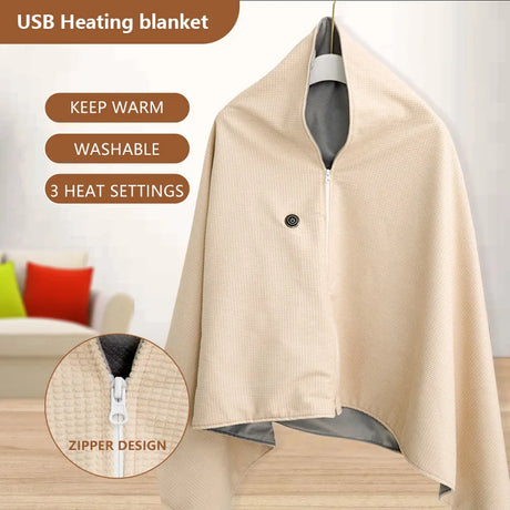 Hjemix | Oppladbart USB Vinter Reisevarmeteppe
