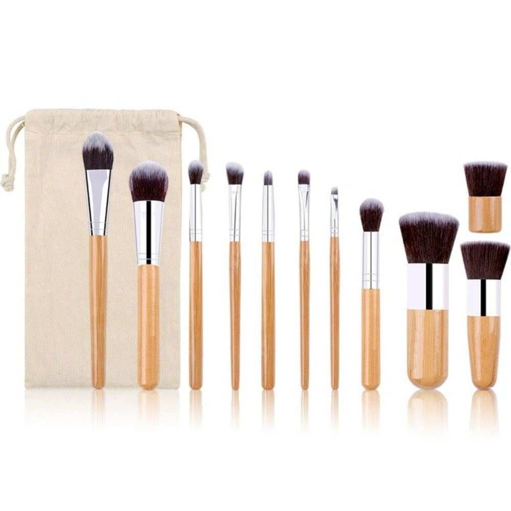 Hjemix |-Piece Bamboo Makeup Brush Collection