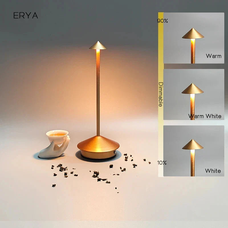 Hjemix | Oppladbar Bordlampe Kreativ Spisestue Berøring Led Pina pro Bordlampe Hotell Bar Kaffe Skrivebordslampe Dekorativ Skrivebordslampe