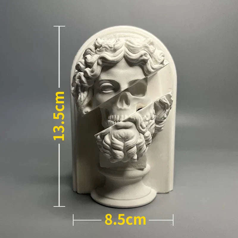Hjemix | Nordisk INS Stil Karakter Gips Statue DIY Malt Skisse Fotografi Rekvisitter Bord Dekorasjoner Hjem Kunst Gips Dekorasjon