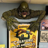 Hjemix | Kreatur The Black Lagoon Grip skulpturer Figur Hagebygging Utendørs ornamenter Monster statue Mann Halloween dekorasjon