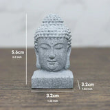 Hjemix | Buddha Stein Statue Liten Buddhiste Munker Tibetansk Buddhisme Figurer Zen Hage Ornament Meditasjon Hjem Akvarium Dekorasjon
