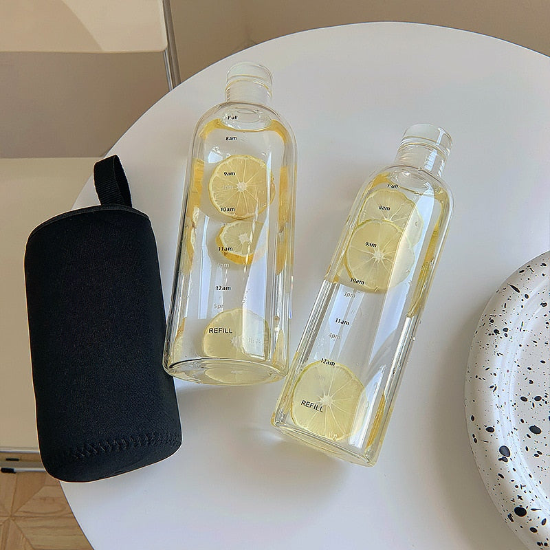 Hjemix | Time Scales varmebestandig glass vannflaske