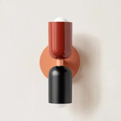 Hjemix | Nordisk LED Vegglampe Moderne Minimalistisk Krem Dobbel Hodelampe for Stue Soverom Ved Skrivestue Innendørs Dekorasjonsarmatur