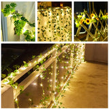 Hjemix | Kunstige vinplanter med LED-lamper for oppheng
