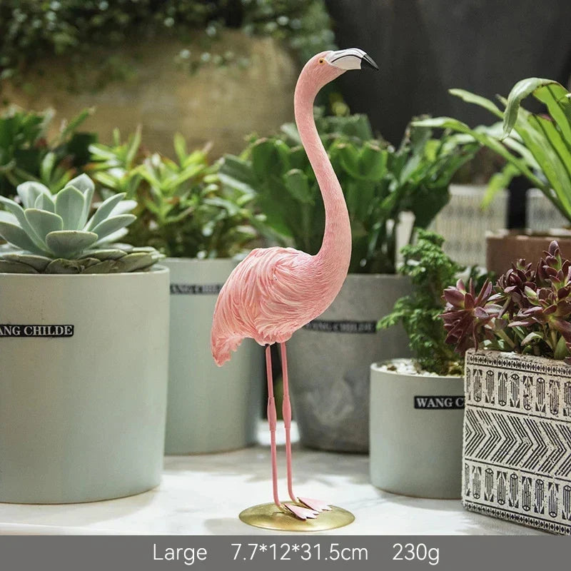 Hjemix | Nordisk Flamingo Figur Figur Statue Skulptur Stue Kontor Bryllup Fest Ornamenter Hjem Dekorasjon Tilbehør