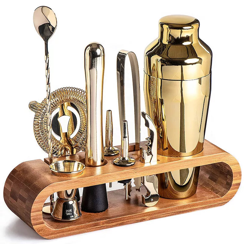 Hjemix | MixArt Metallisk Bar Sett | Elegant Cocktail og Bartender Sett | Perfekte Drikker Laget Enkelt