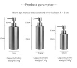 Hjemix | Elegant Rustfritt Stål Håndpumpe Såpedispenser 250ml/350ml/550ml