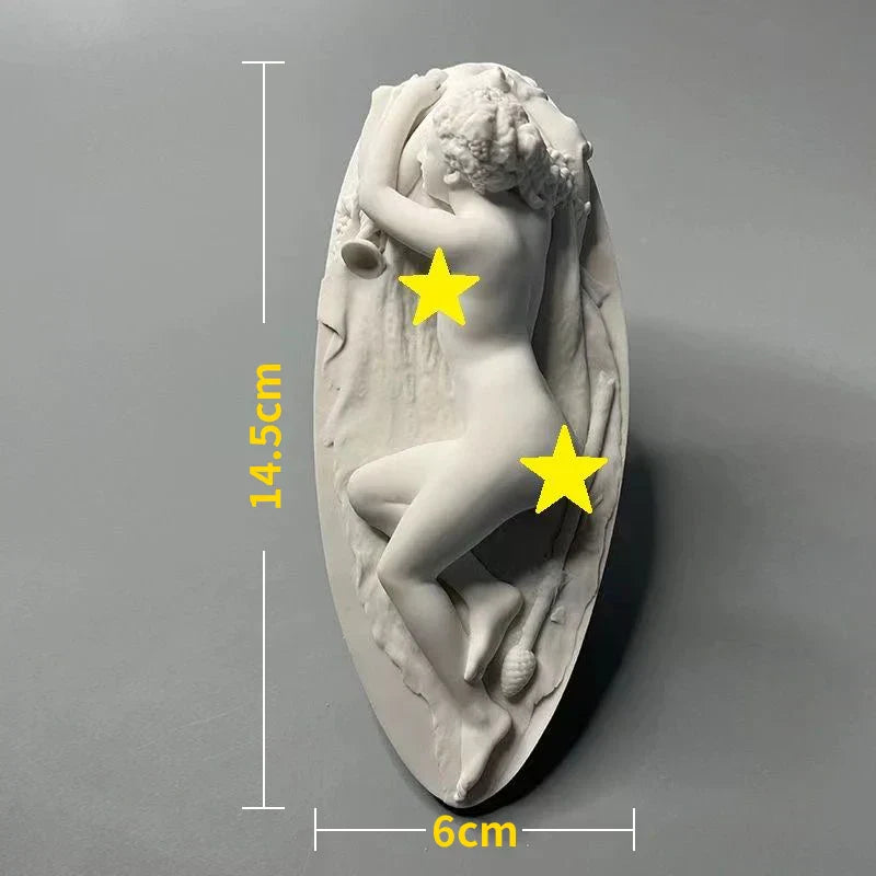 Hjemix | Nordisk INS Stil Karakter Gips Statue DIY Malt Skisse Fotografi Rekvisitter Bord Dekorasjoner Hjem Kunst Gips Dekorasjon