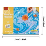 Kids Creative Marbling Paint Set - Morsom DIY Kunst Sett for Gutter og Jenter i Alderen 6-10, Unik Feriegave til Aspiranter Unge Kunstnere