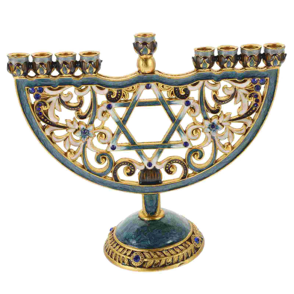 Hjemix | Auriona Menorah Lysestake | Chanukah Lysestake & Borddekorasjon | Bryllup & Høytidsdekorasjon | Luksuriøs Eleganse