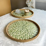 Hjemix | Lotus Leaf Rattan & Shell Fruktbolle Brett