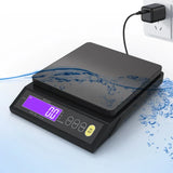 Hjemix | 5 kg/0.1 g og 10 kg/1 g digital elektronisk kjøkkenvekt, LCD-skjerm, helt vanntett rustfritt stål vektsverktøy for baking