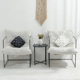 Hjemix | Stue Myk Plysj Knutepute Sofapute Ensfarget Kvadrat Håndvevd Hjem Kastepute Kvadrat Vevd Setepute pute