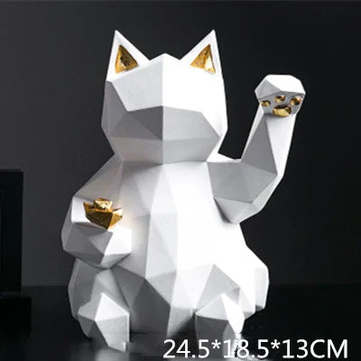 Hjemix | Nordisk Stil Geometrisk Lykke Katt