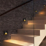 Hjemix | Moderne vanntett IP65 LED innfelt vegglampe for utendørs belysning - 3W innebygd trinn- og trapp-balkongportal lys