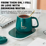 Hjemix | Smart keramisk krusvarmer koppunderlag varmepanel kaffioppvarming elektrisk krussett melk te oppvarming vann hjem kontor gave