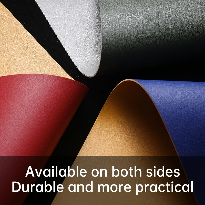 Hjemix | Stor Vanntett PU Lær Gaming Musematte & Skrivebordsmatte