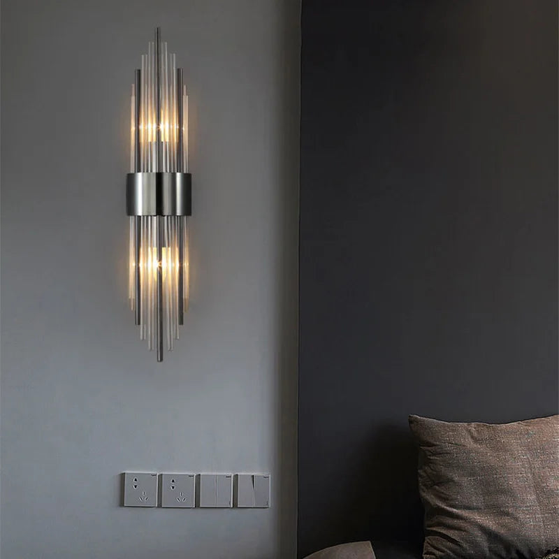 Hjemix | GoldenLuxe Elegant LED Vegglampe | Luksuriøs Design i Gull | Stilig Veggbelysning