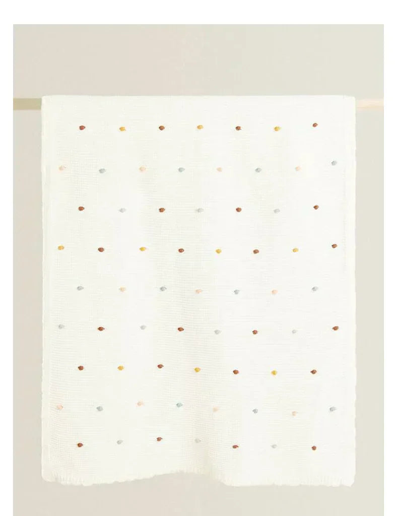 Hjemix | strikket babyteppe og barnevognteppe - 100x70 cm