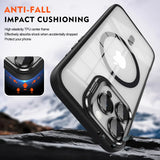 Hjemix | Støtsikker Magnetisk Magsafe Telefonveske Stativ Glass Linsebeskytter Deksel