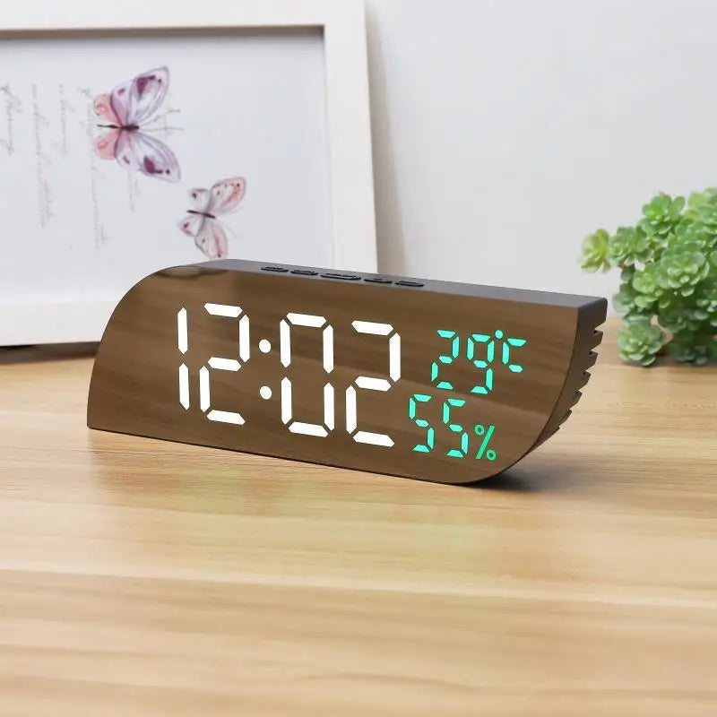 Hjemix | LED Digital Vekkerklokke med Dobbelt Skjerm & Ubegrenset Snooze