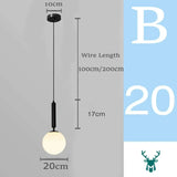 Hjemix | Mid-Century Moderne Glass Ball Pendel Lys